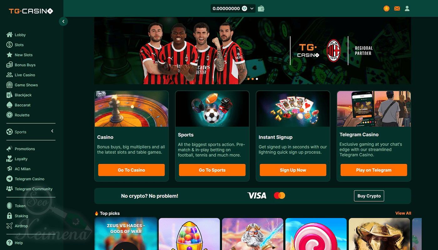 Online καζίνο του εξωτερικού TG Casino