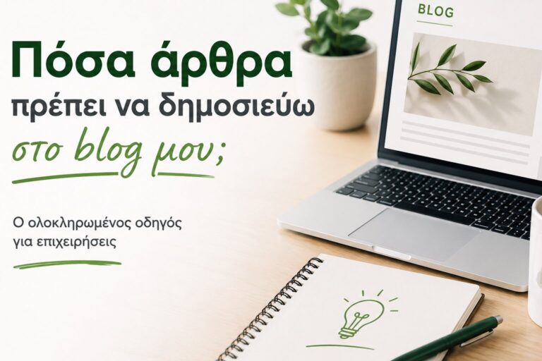 Πόσο συχνά πρέπει να δημοσιεύω άρθρα στο blog μου;