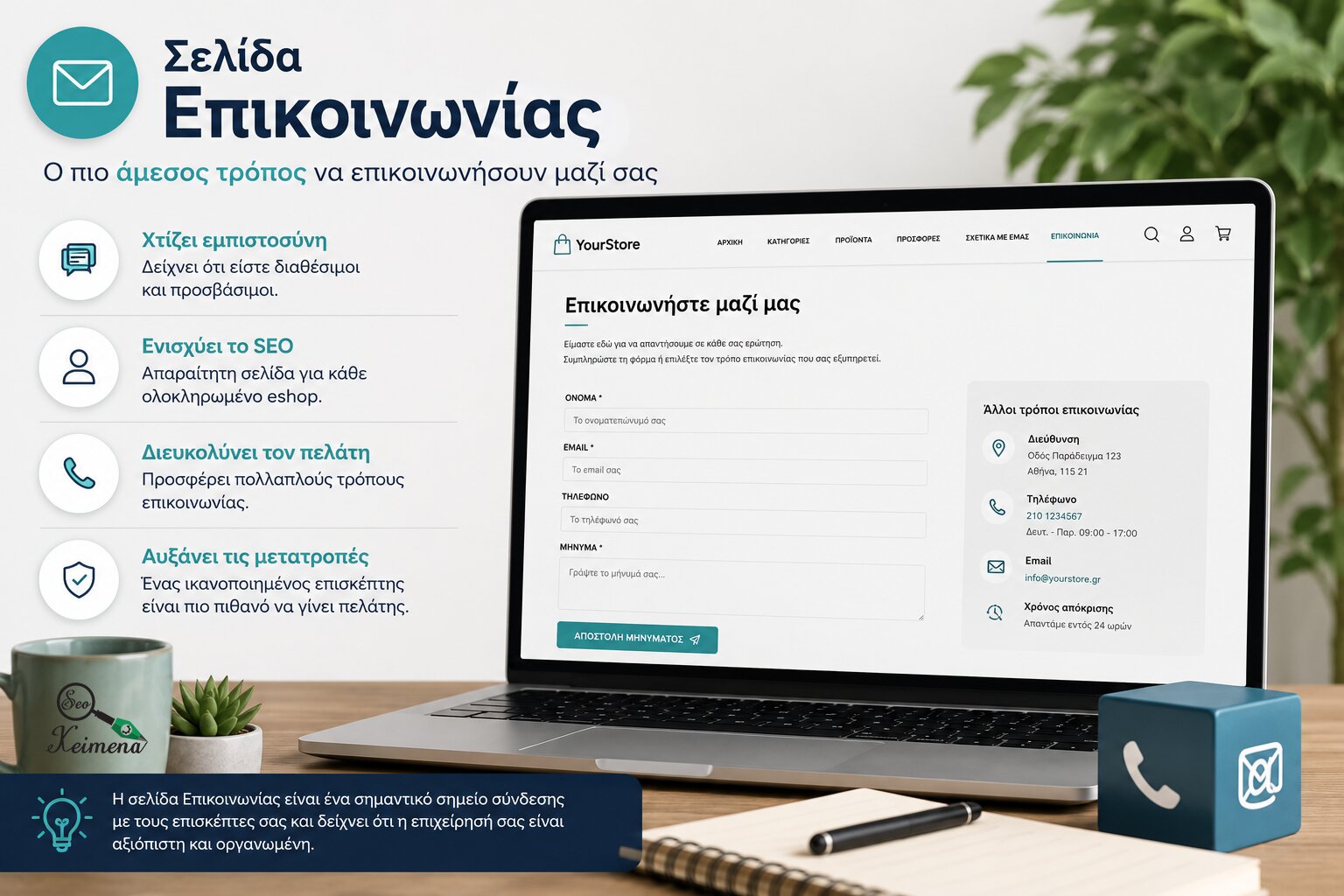 Τι πρέπει να περιλαμβάνει η σελίδα επικοινωνίας ενός eshop Τι πρέπει να περιλαμβάνει η σελίδα επικοινωνίας ενός eshop