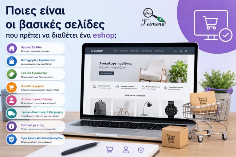 Βασικές σελίδες eshop | Κείμενα για ηλεκτρονικό Κατάστημα
